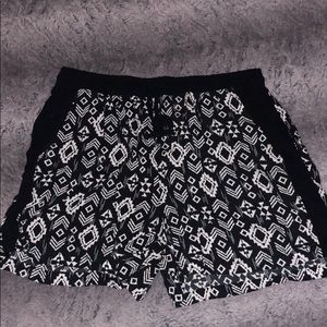 Black and White Aztec Shorts